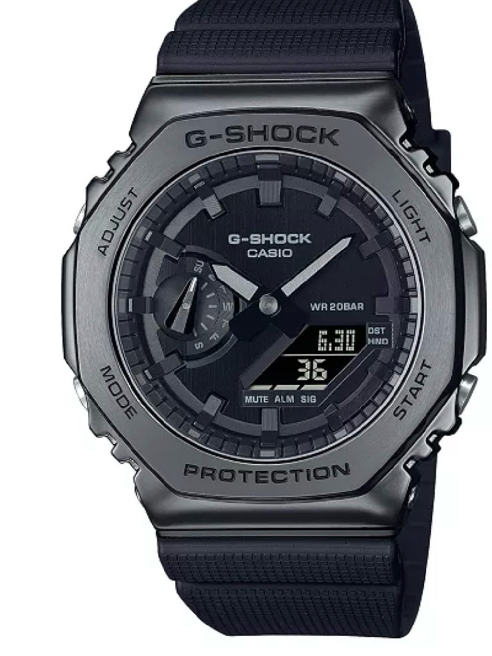 G-Shock Men's Analog-Digital Black Resin Watch, 44 mm dial men’s